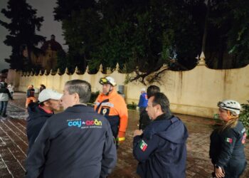 Rescatan a dos personas atrapadas por árbol caído en Coyoacán