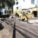 Trabajan en reparación de fuga de agua en la colonia Portales