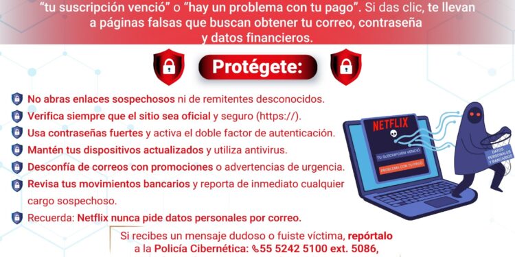 Falsos avisos de Netflix ponen en alerta a usuarios
